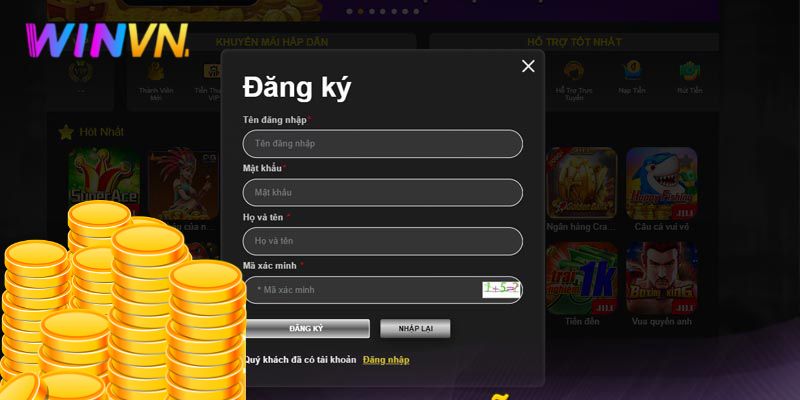 Mở tài khoản thành công tại nhà cái winvn chỉ với 3 bước